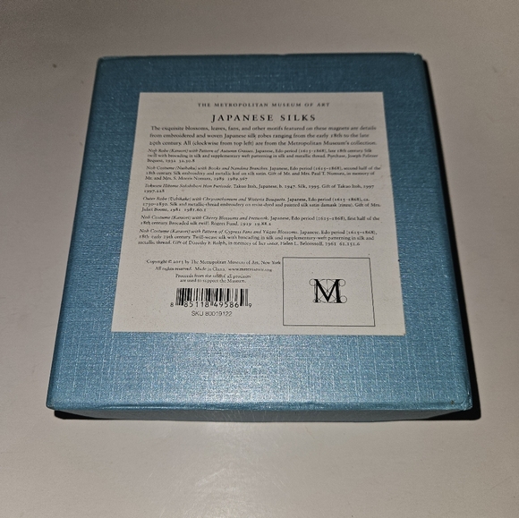 Metropolitan Museum of Art Japanese Silks set of six dome magnets NIB - Picture 4 of 4